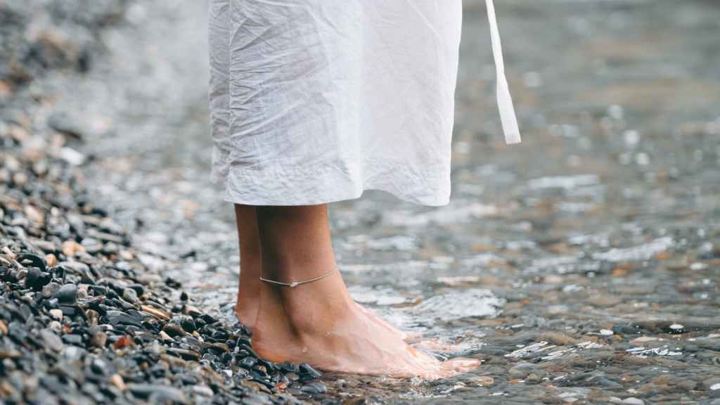 person standing on shores
